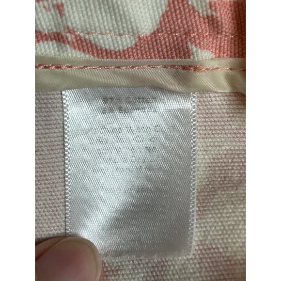 Talbots‎ Womens Signature  Pink Cream Floral Cropped Pants Size 6 - Picture 7 of 7